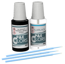 Lackstift-Set für Opel 22Y ONYXSCHWARZ MET mit Klarlack  2x20ml inkl. Tupfer