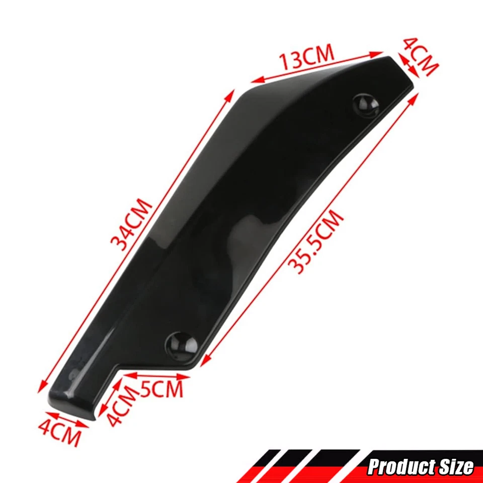 2X Divisor difusor de parachoques trasero deportivo negro brillante para BMW X3 X4 X5 Foto 2 de 4