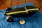 Vintage 1958 Wood Soapbox Derby Car 7" Black w/ Yellow Pinstripes — photo 4