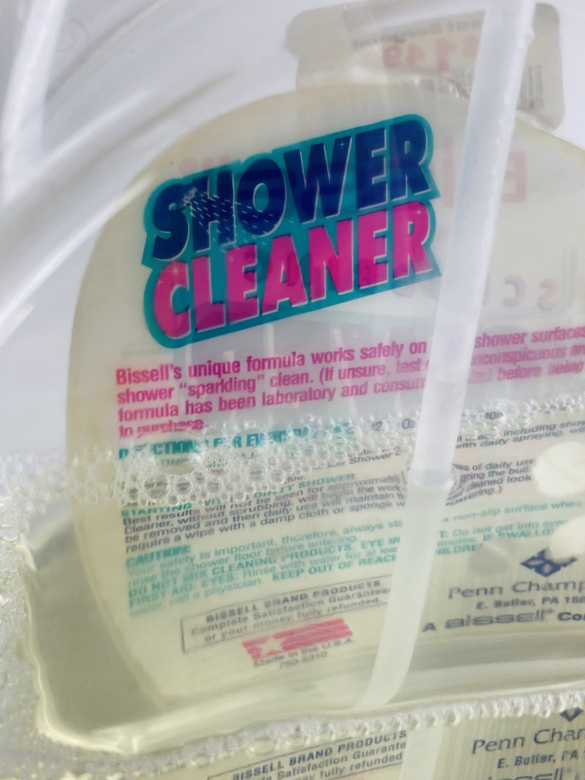 Vintage RARE Bissell No Scrub Shower Cleaner No fumes Move Prop 80s