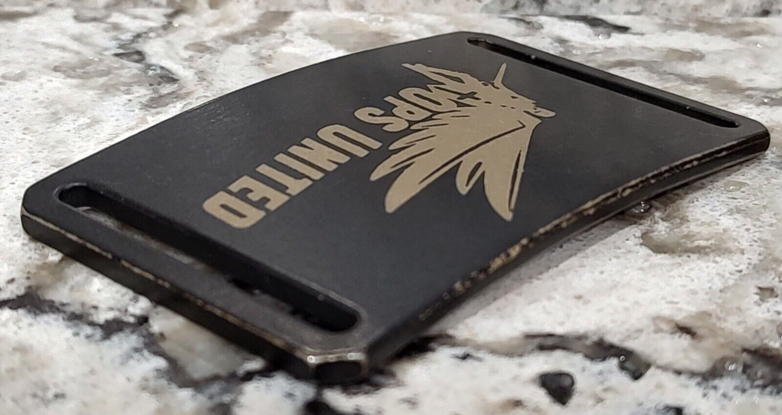 GRIP6 BELT BUCKLE - OPS UNITED - RELIC / WORN GUNMETAL - 1.5 INCH