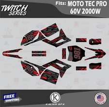 Graphics Kit for MotoTec Pro 60v (All Years) Twitch Series - RED