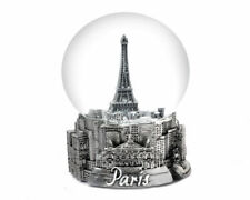 Mini Silver Paris Eiffel Tower Snow Globe 2.5 Inches