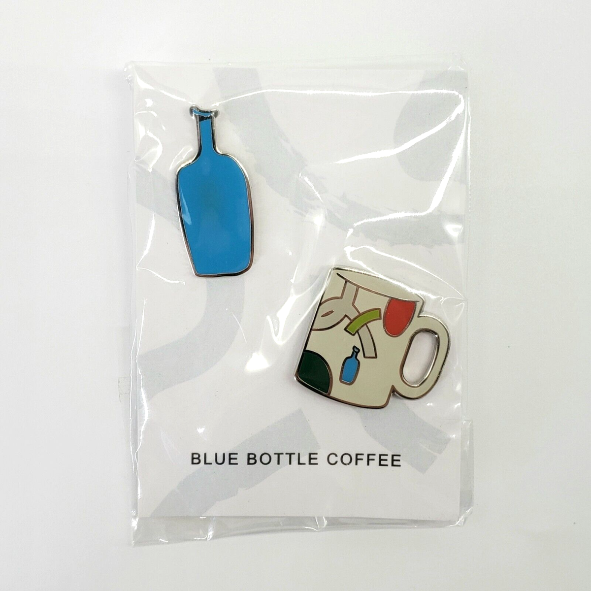 Blue Bottle Coffee Bottle and Mug Enamel Pin Badge Set Japan