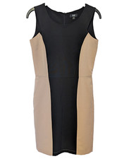 Size 6/XS F&F dress - black/taupe, sheath shift office work