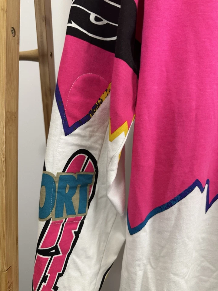 VTG 90s AXO Motocross Supercross  1992 Racing Bold Pink RARE Jersey Size M - Image 3 of 4