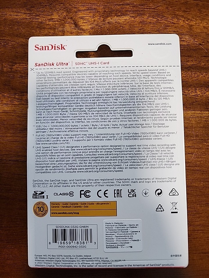 Sandisk Ultra SDHC UHS-I Card, Memory Size: 32 GB At ₹ 400 In Chennai - Foto 8