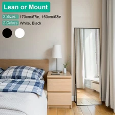 Full Length Floor Mirror 67"x25.6" Large Rectangle Wall Mirror Standing &Hanging