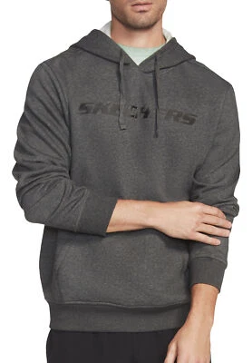 Skechers MHD12 917 Sweatshirt Homme Capuche Pullovers Gris Coton Mélangé - Photo 1/2