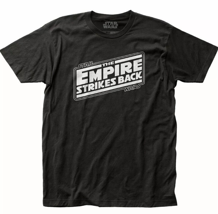 Star Wars The Empire Strikes Back Logo T Shirt Mens Licensed Jedi Movie Black