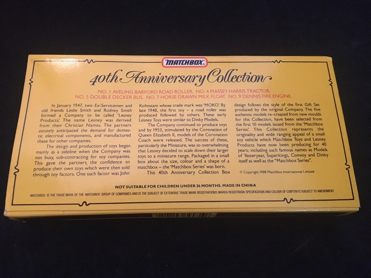 Matchbox40周年記念セット Matchbox Series 40th Anniversary Collection 5 Re-creations
