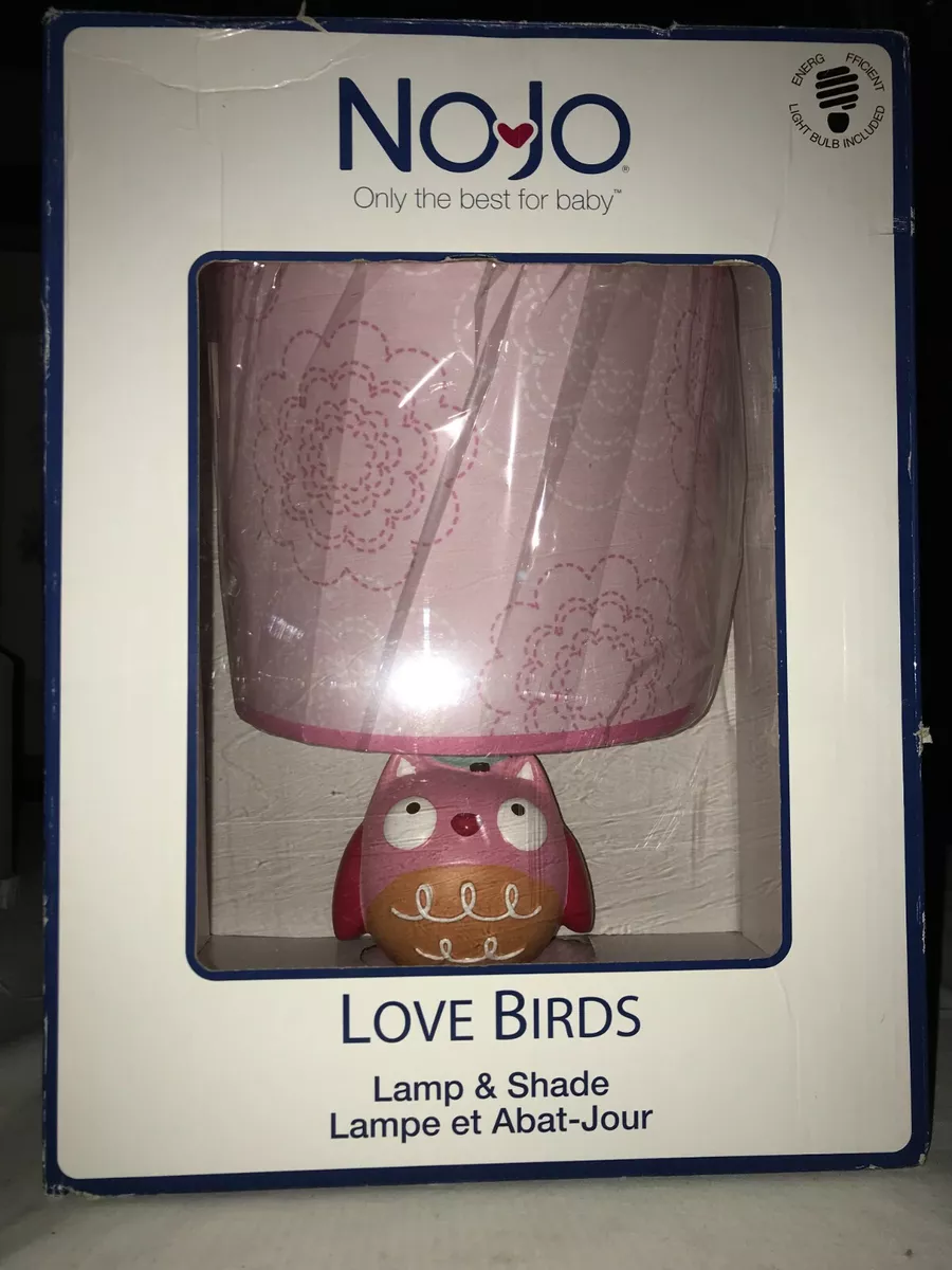 NIB New RARE 2014 CROWN CRAFTS NoJo LOVE BIRDS Nursery Pink Blue LAMP SHADE
