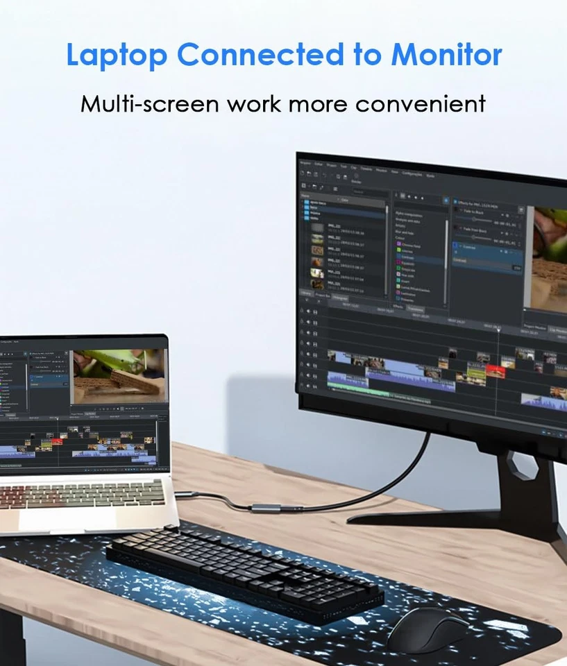 Mepsies Adattatore USB C a HDMI 4K Convertitore USB Type C a HDMI Compatibile - Immagine 4 di 4