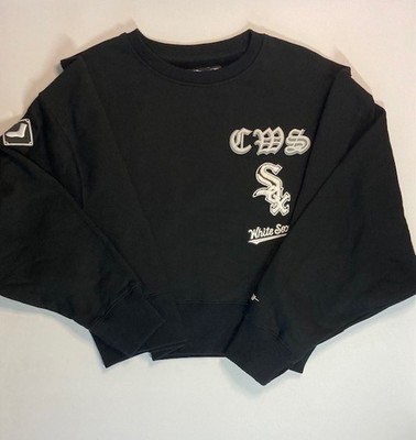Pro Standard Women's Chicago White Sox MLB Black Crop Sweatshirt Size M