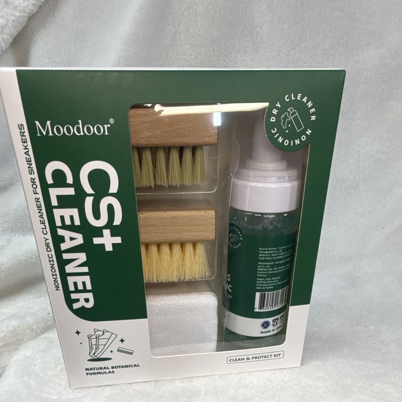 Moodoor CS+ Cleaner Non-Ionic Shoe Cleaner Kit w/ Soft & Hard Brush, Towel 150mL