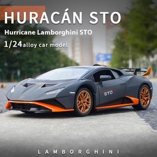 Modellino auto pressofuso 1:24 Lamborghini Huracan STO con suono e luce regalo