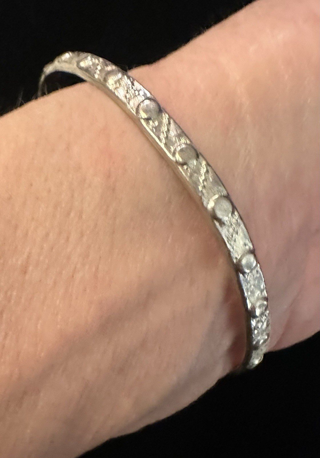 Alpaca Silver Bangle Bracelet - image 2