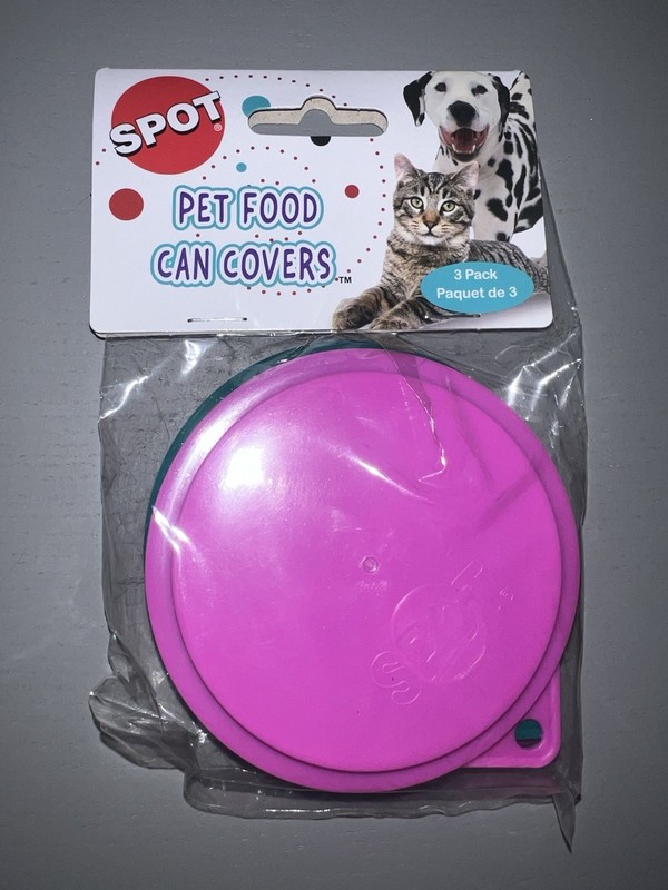 Spot Pet Food Can Covers 3 Pack Pink, Purple, Teal Reusable
