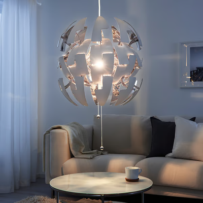 IKEA PS 2014 14” Pendant Lamp White & Silver New Open Box 003.114
