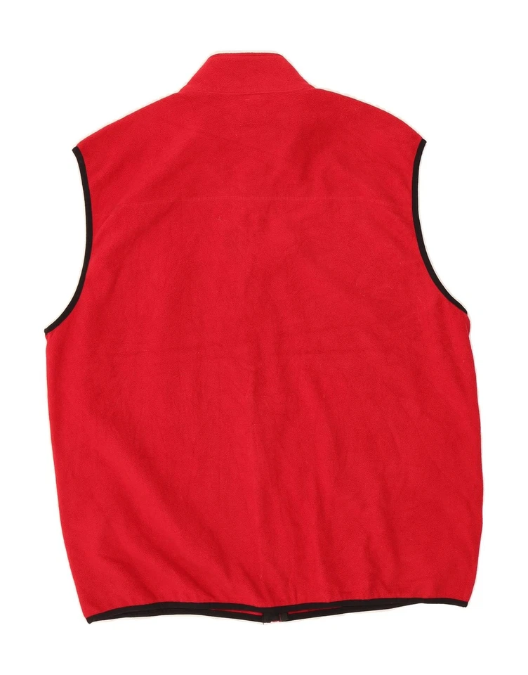 IZOD Mens Fleece Gilet UK 42 XL Red Colourblock Polyester BM07 - Image 2 of 3