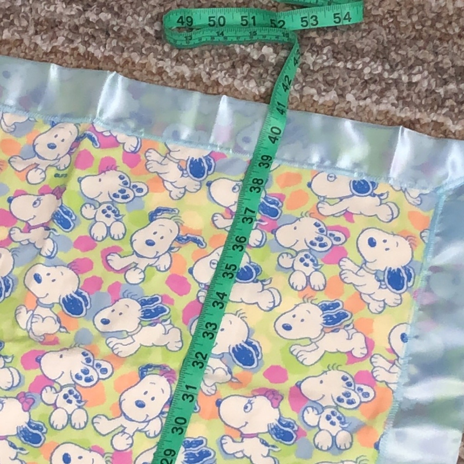 New Baby Snoopy Blanket with Satin Binding for Baby or Pet