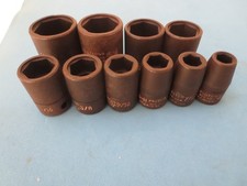 10 Pc. Set Proto Dyna Ring. Dr 6 Point Impact Socket Sae Made In Usa 