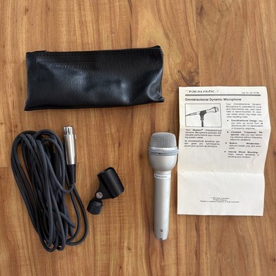 Realistic Radio Shack Super Omnidirectional Dynamic Microphone 33-1070B VTG