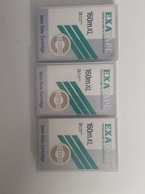 3x ExaTape -Exabyte Corporation , 160mXL , 8mm Data Cartridge 
