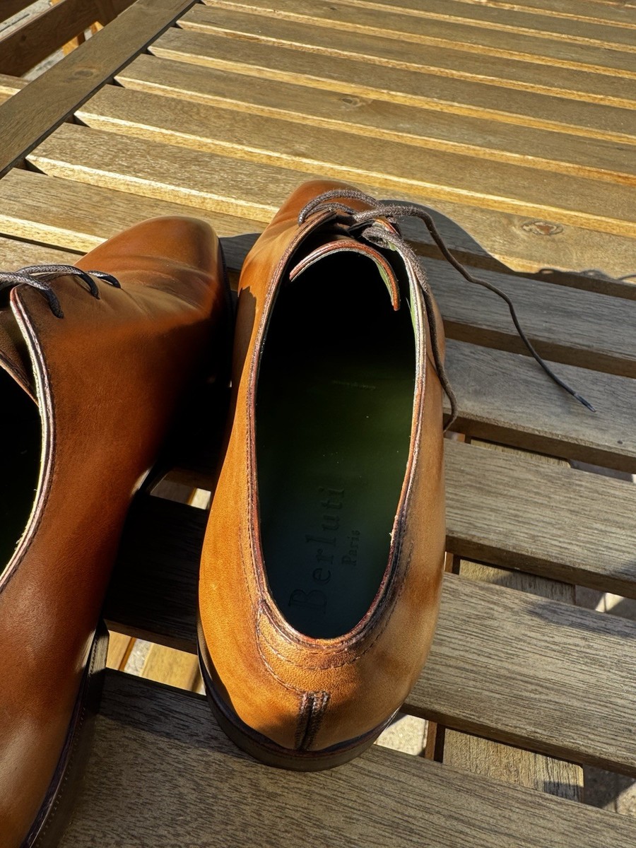 Berluti Alessandro Demesure Oxford Venezia Calf Leather Derby US 8