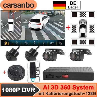 Neueste 3D-Autofahrzeugkamera mit KI-Funktion Nachtsichtkamera Dashcam Parkhilfe