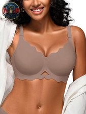 Seamless Jelly Bras for Women - Wireless Gel Bra No Underwire with Support Full