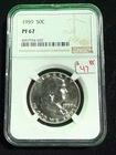 1959 FRANKLIN HALF DOLLAR NGC PF 67