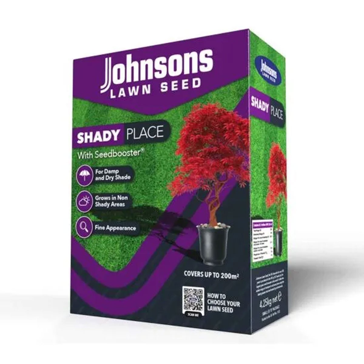 Johnsons High Quality Shady Place Lawn Seed - 5kg/200sqm Coverage