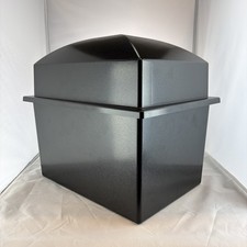 Adult Size Black Polymer Single Funeral Cremation Urn Burial Vault