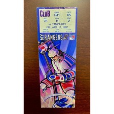 NHL 1997 NY Rangers vs Tampa Bay Ticket Stub April 11