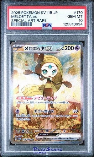 Pokemon Card PSA 10 Meloetta ex 170/086 SV11B Japanese Black Bolt SIR FA 2025 #2