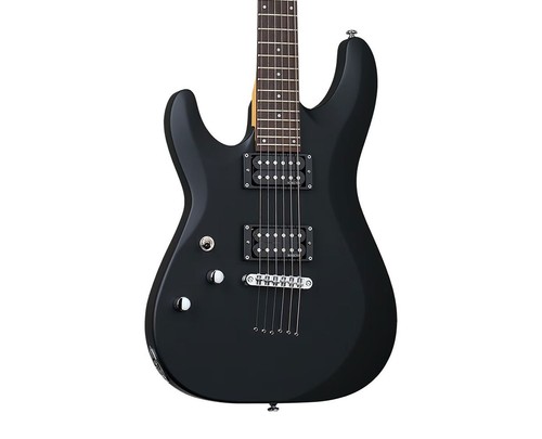 Schecter 433 C-6 Deluxe Left Handed Solid-body Electric Guitar Satin Black