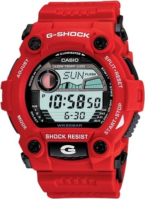Casio G-7900A-4VCR Men Red Resin Sport Diver Analog-Digital Quartz Watch