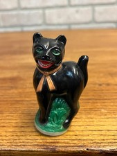 Vintage 1930s Halloween Black Cat Celluloid Rattle Toy Antique Early