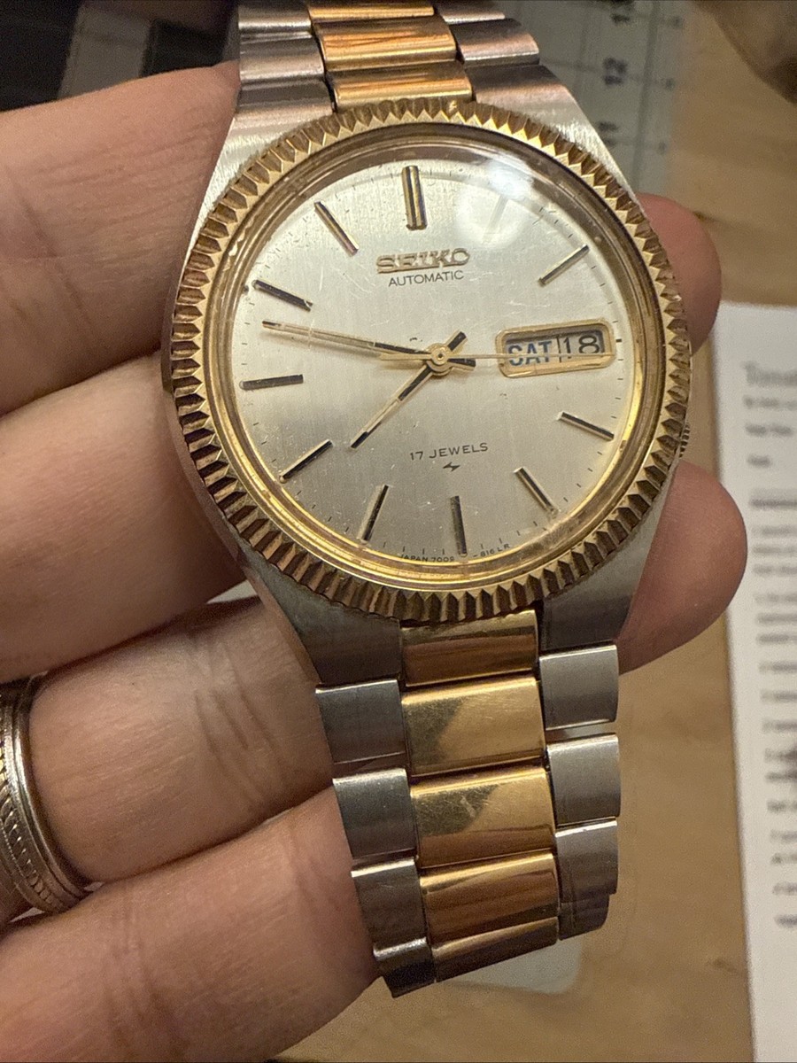 Seiko 7009-8139 Fluted Day Date Men's Automatic Presidential