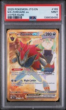 N'S Zoroark Ex 2025 Pokemon Jtg En-Journey Together #189/159 PSA 9