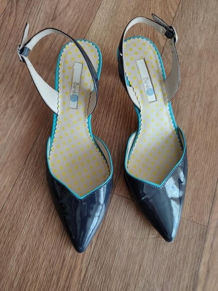 Women Boden Heels Navy Leather 37
