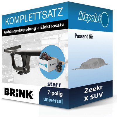 Für Zeekr X SUV 04.2023-jetzt BRINK Anhängerkupplung starr + 7polig E-Satz neu