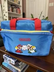 Vintage 1990 Nintendo Super Mario Bros Luigi Travel Bag Case Blue Red Like New
