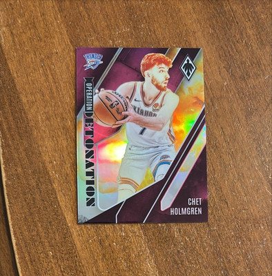 Chet Holmgren 2023-24 Panini Phoenix Detonation Pink #6 Thunder Gonzaga /99