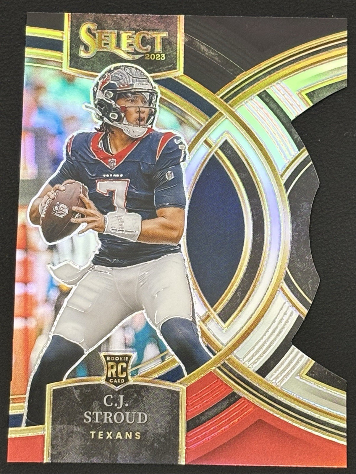 2023 Panini Select - Premier Level C.J. Stroud #183 Black & Red Prizm Die-Cut