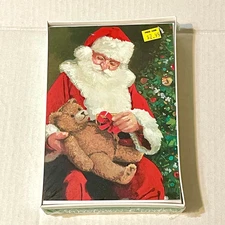 American Greetings Santa Christmas Cards Box of 18 With Envelopes Made in USA