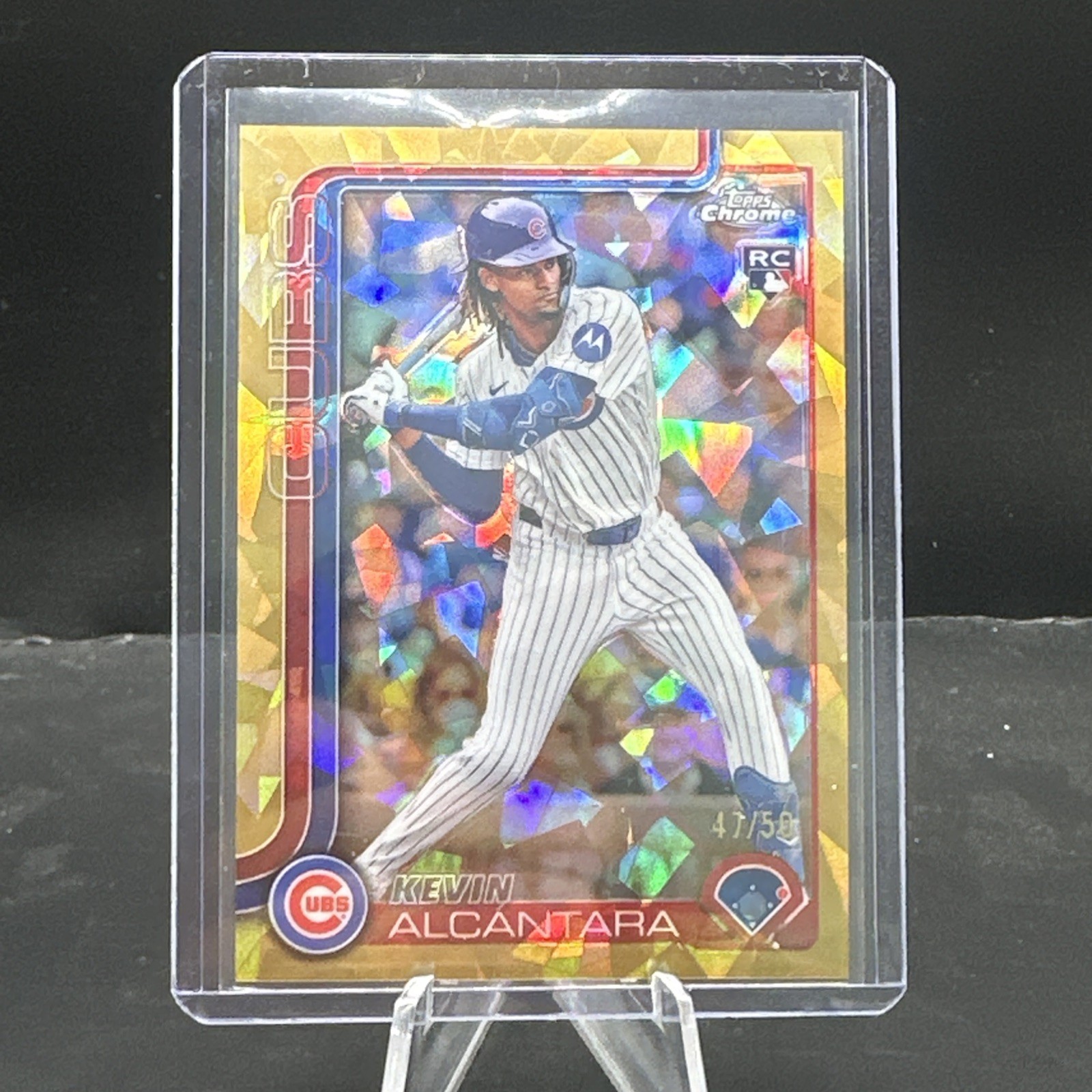 2025 Topps Chrome Sapphire Kevin Alcantara Rookie Gold Refractor /50 #173