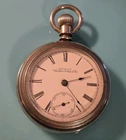 American Waltham Grade 1 Openface 18s 7j Pocket Watch Dueber Silverine Case