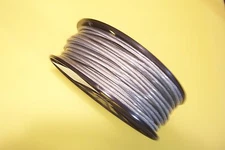 Clear Vinyl Coated Cable, 1/8" - 3/16", 7x7, 250 ft reel + 25 Clips 1/8"
